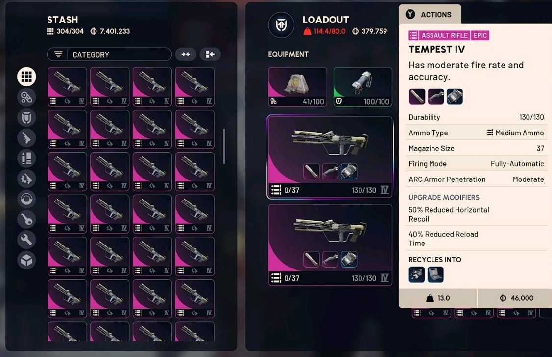 x20 ARC Raiders Tempest IV Full Durability + Attachments