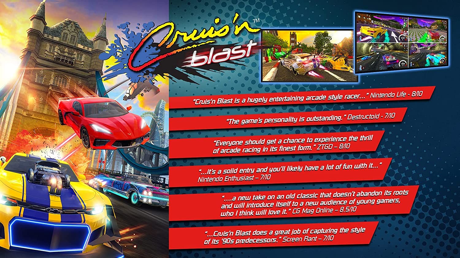 Cruis’n Blast [Nintendo Switch] Cruise Racing Cars Brand New Sealed