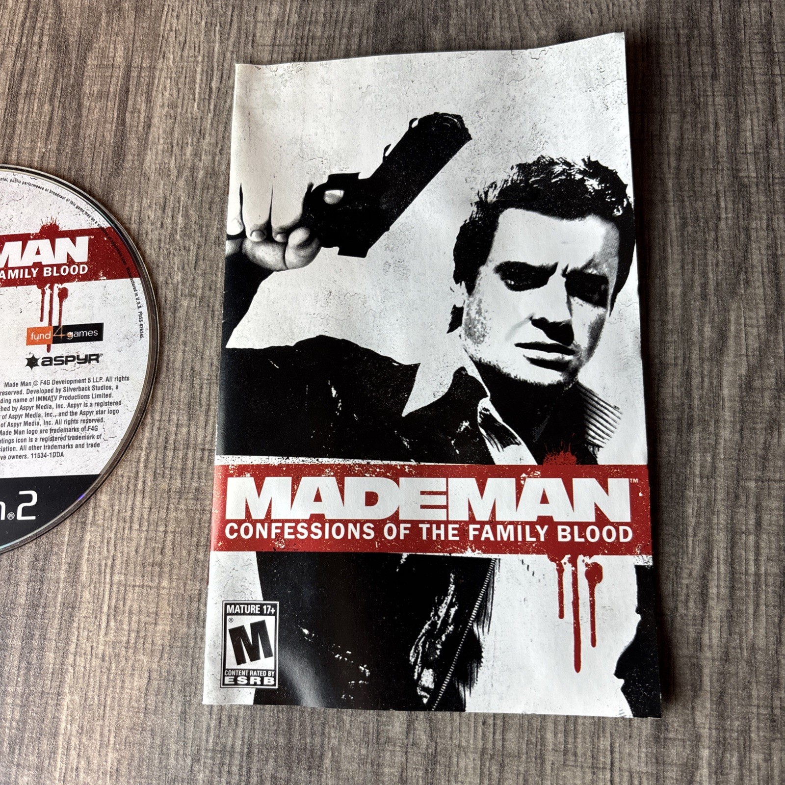 Made Man (Sony PlayStation 2, 2007) PS2 With Manual And Disc Only Tested Working